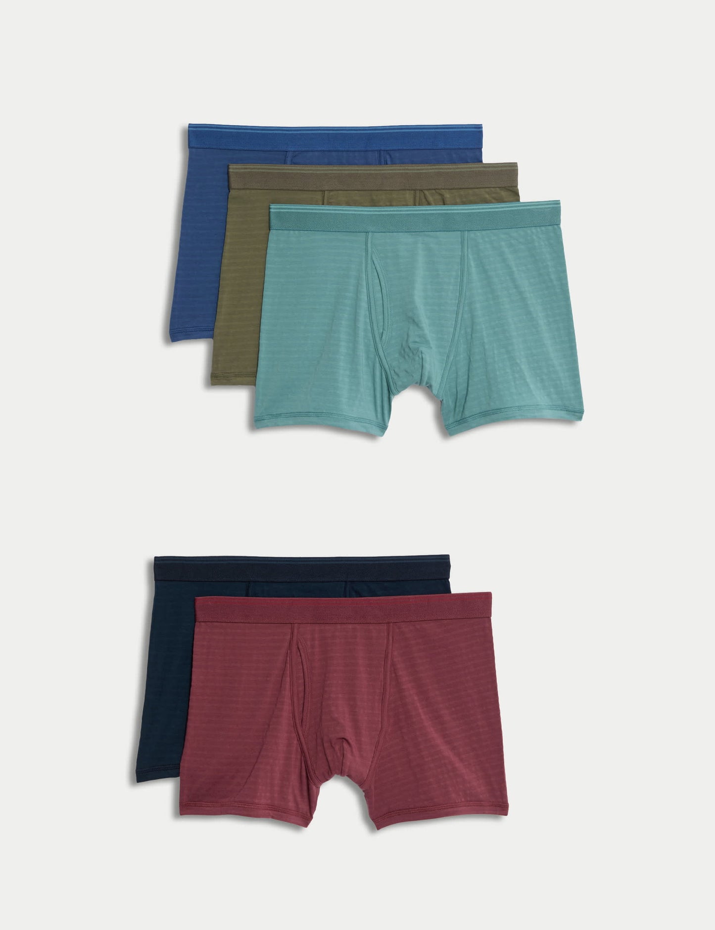 5'li Pamuk Karışımlı Cool & Fresh™ Çizgili Boxer Set