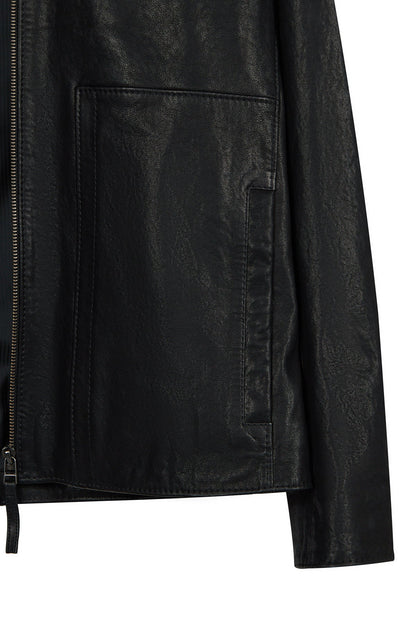 Endrick Erkek Siyah Slim-fit Deri Ceket