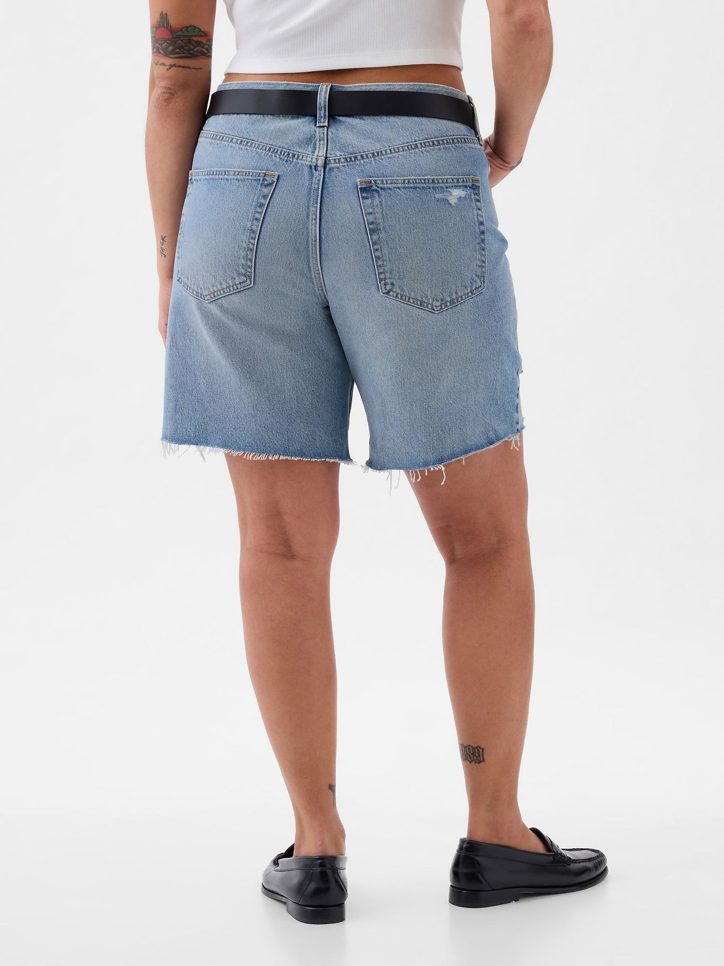Açık Mavi 8 Mid Rise '90s Loose Denim Bermuda Şort