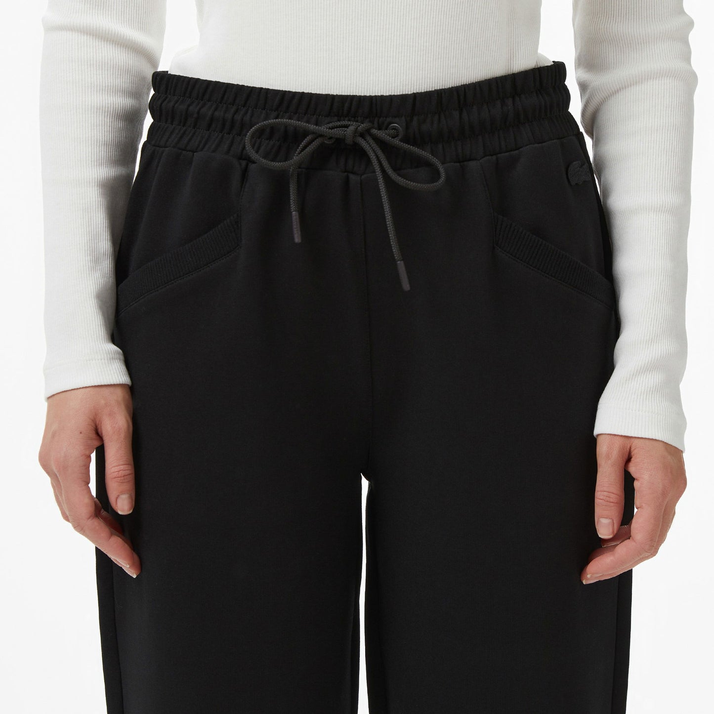 Lacoste Kadın Straight Fit Siyah Eşofman Altı