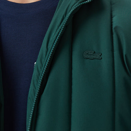 Lacoste Erkek Dik Yaka Koyu Yeşil Mont