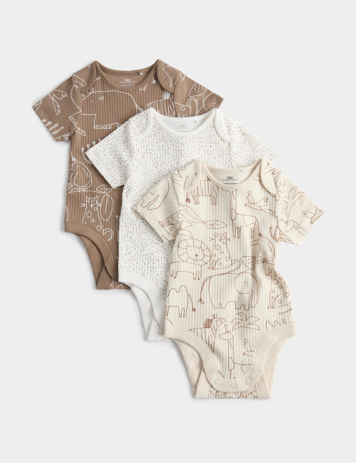 Safari Desenli Bebek Body 3'lü Set