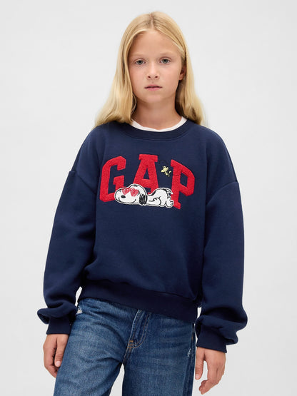 Lacivert Vintagesoft Snoopy Logo Sweatshirt