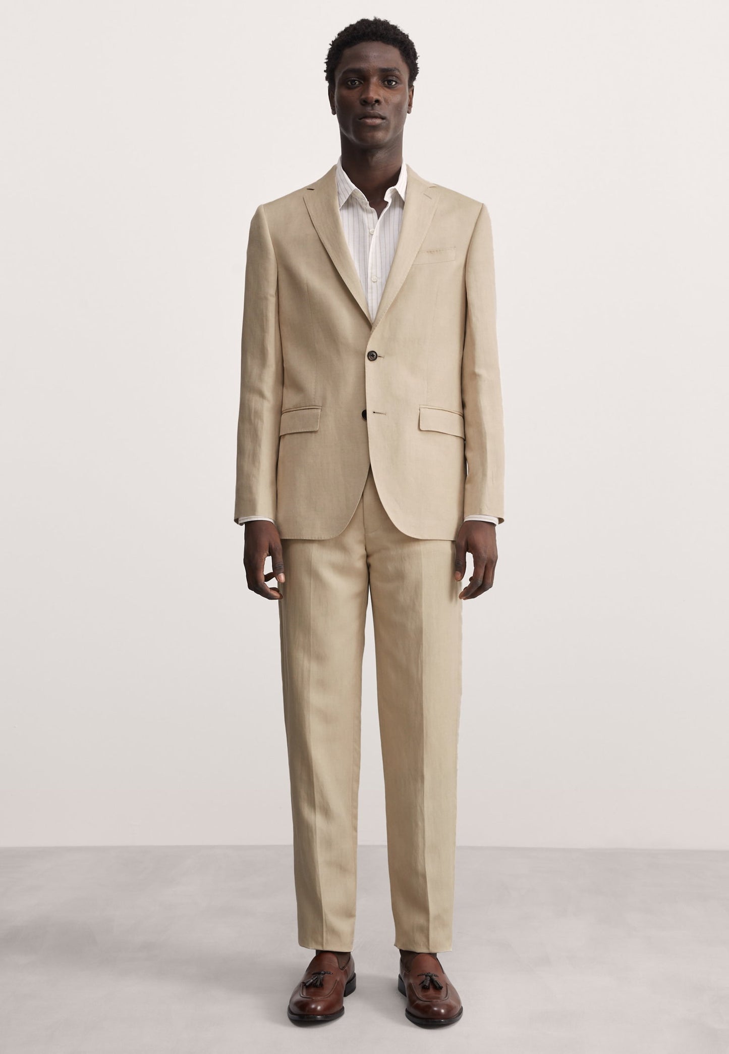 Tailored Fit Keten Ipek Ceket