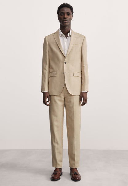 Tailored Fit Keten Ipek Ceket