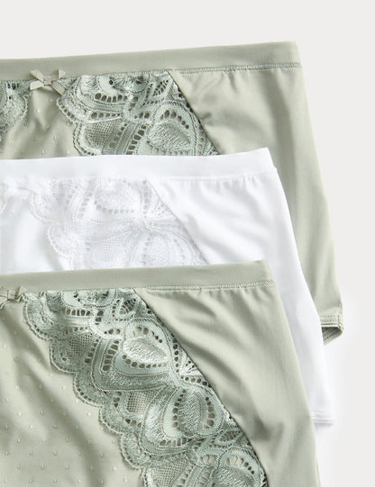 3'lü Amelia Dantelli Full Brief Külot