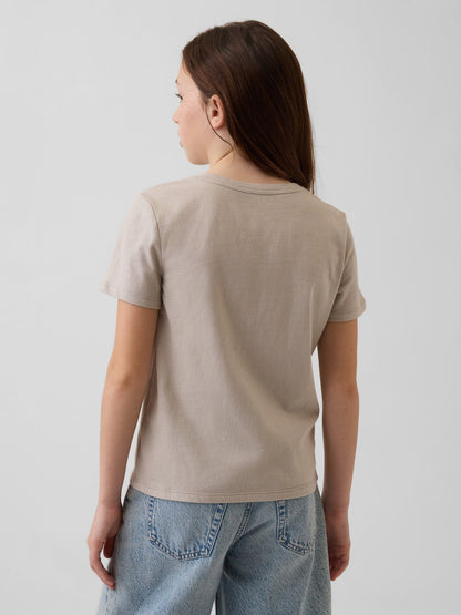 Bej Grafik Baskılı T-shirt