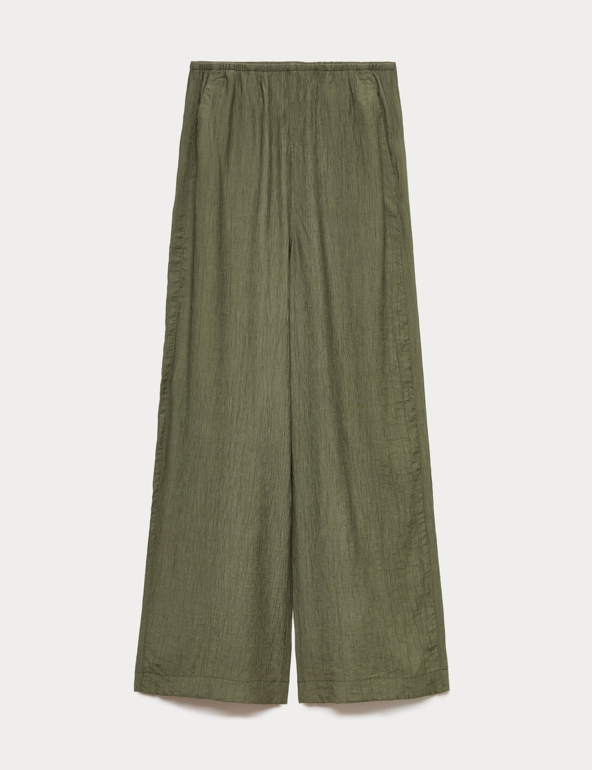 Dokulu Geniş Paça Pantolon