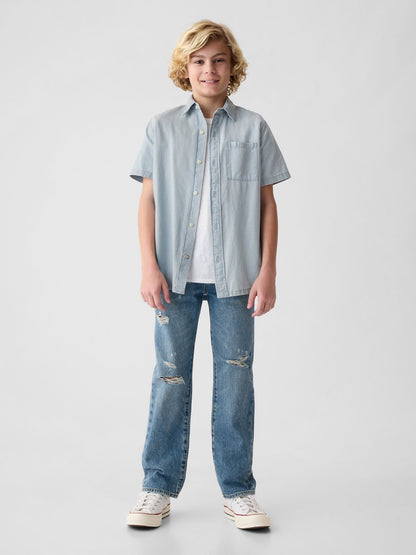 Açık Mavi Denim Gömlek
