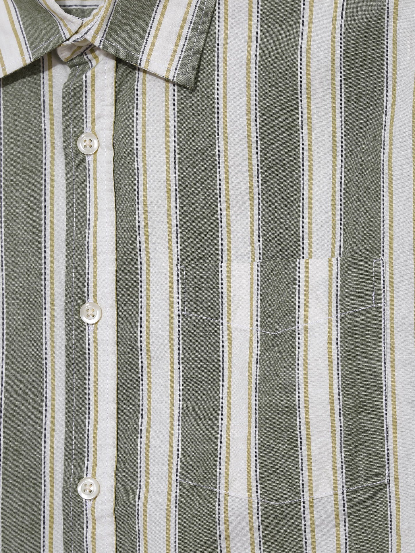 Yeşil Stretch Poplin Slim Fit Gömlek