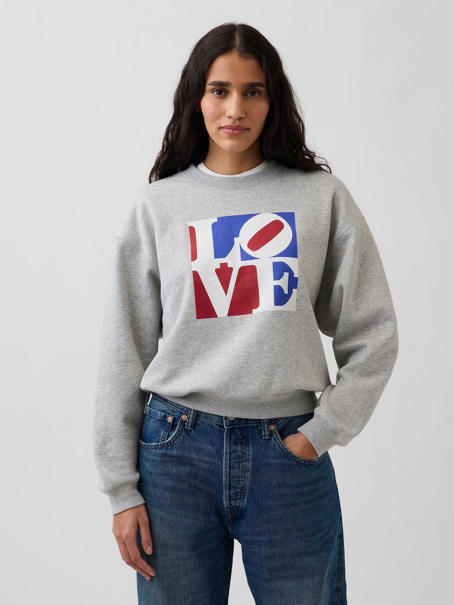 Gri Robert Indiana Vintagesoft Love Sweatshirt