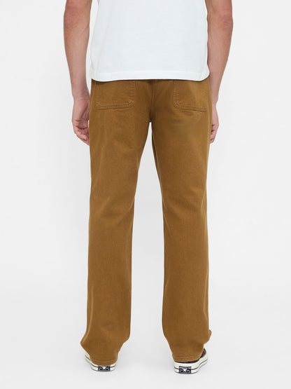 Kahverengi Relaxed Straight Utility Pantolon