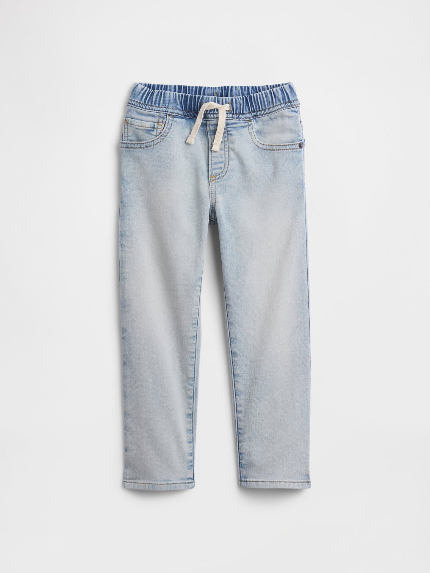 Açık Mavi Pull-on Slim Jean Pantolon