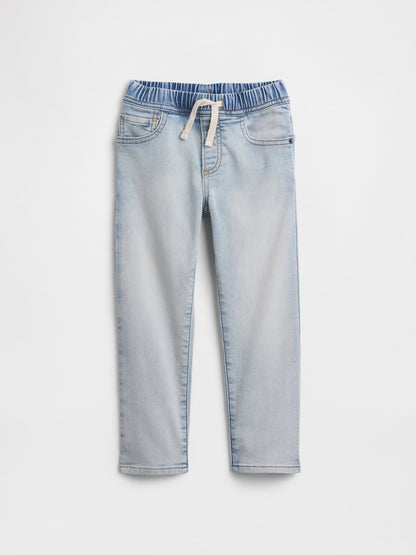 Açık Mavi Pull-on Slim Jean Pantolon