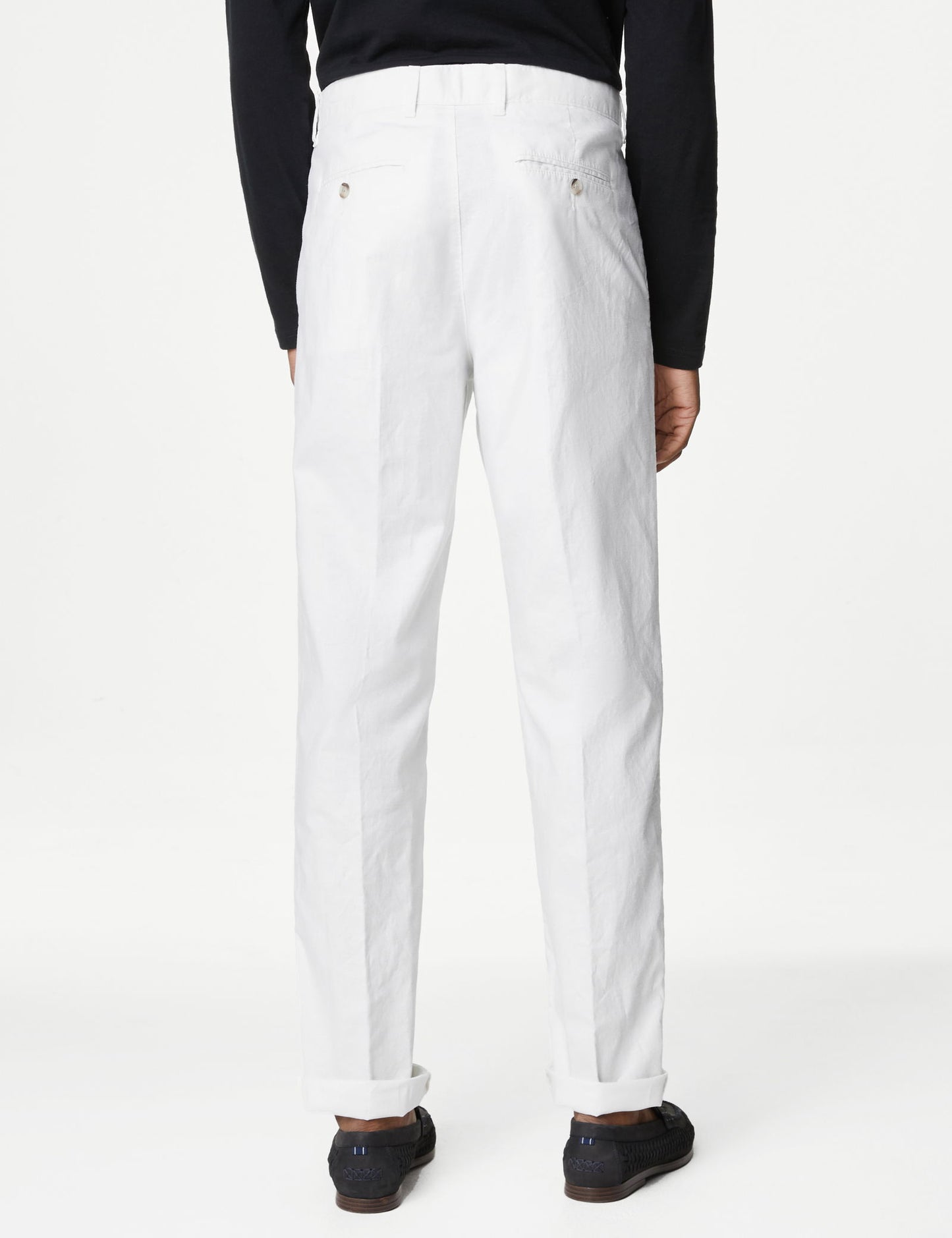 Regular Fit Keten Chino Pantolon