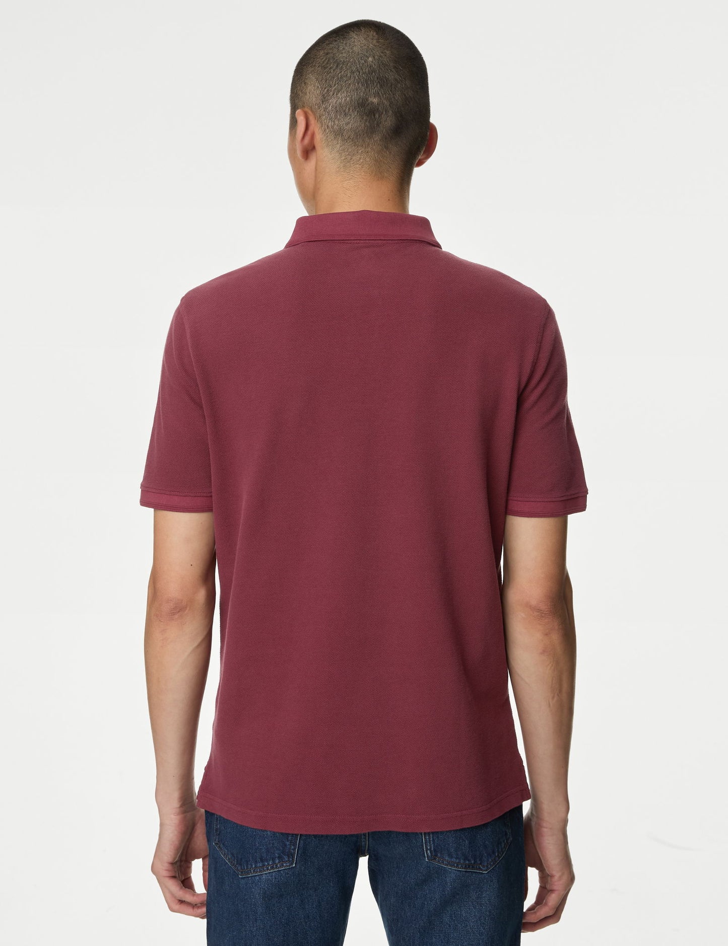Saf Pamuklu Polo T-shirt