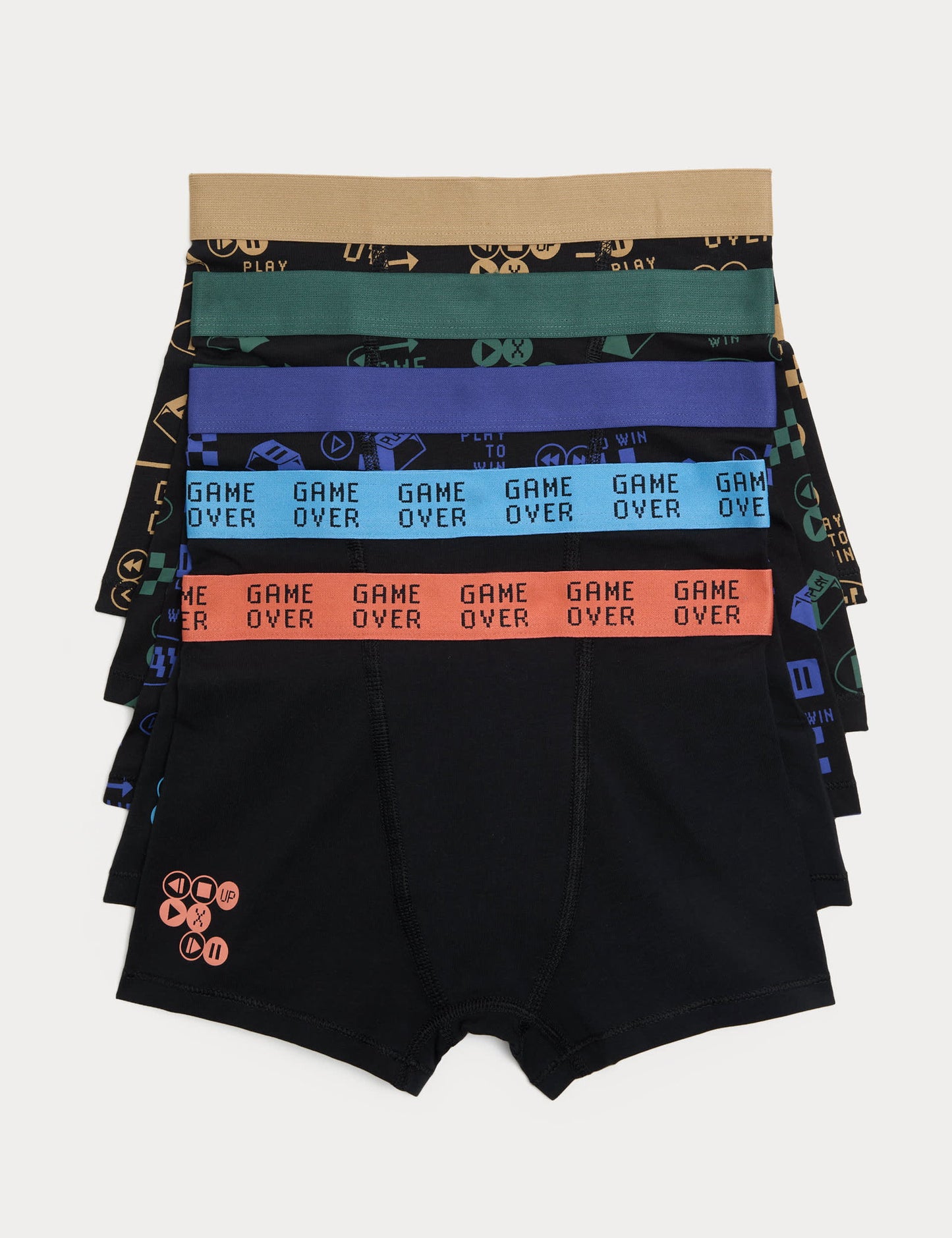 5'li Desenli Boxer