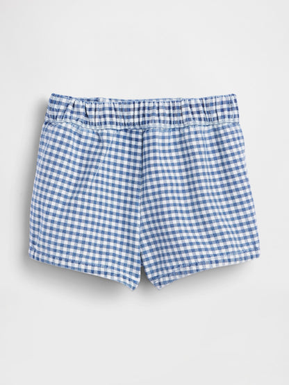 Mavi Sailor Gingham Denim Pull-on Şort