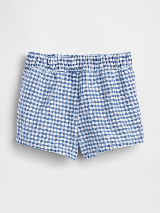 Mavi Sailor Gingham Denim Pull-on Şort