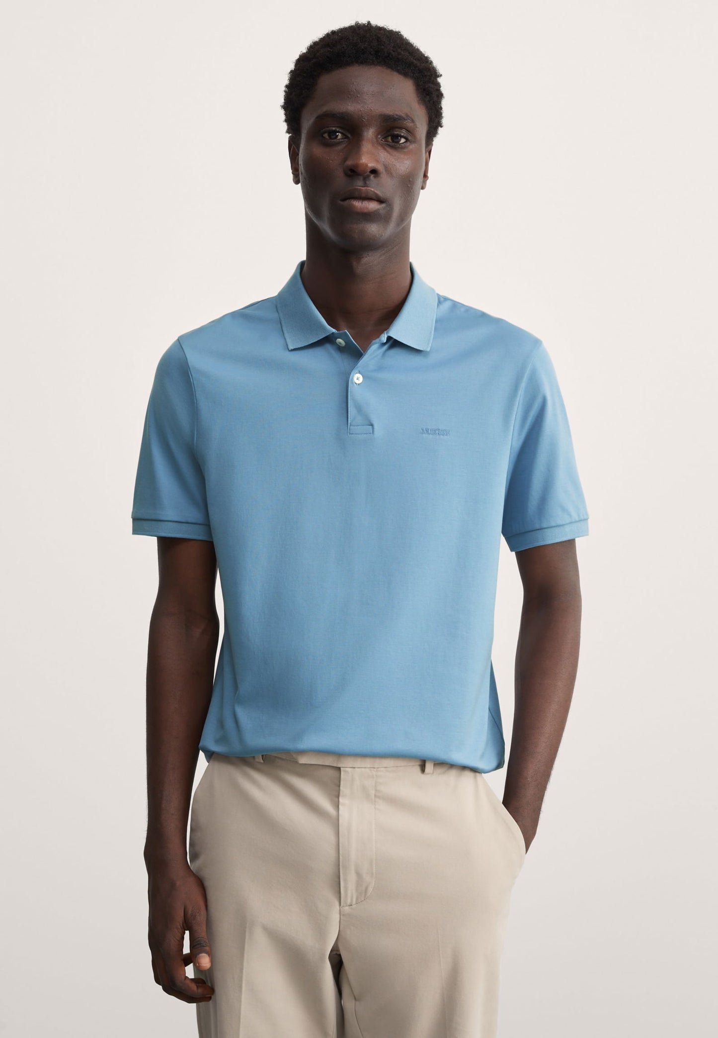 Saf Pamuklu Kısa Kollu Polo Yaka T-shirt