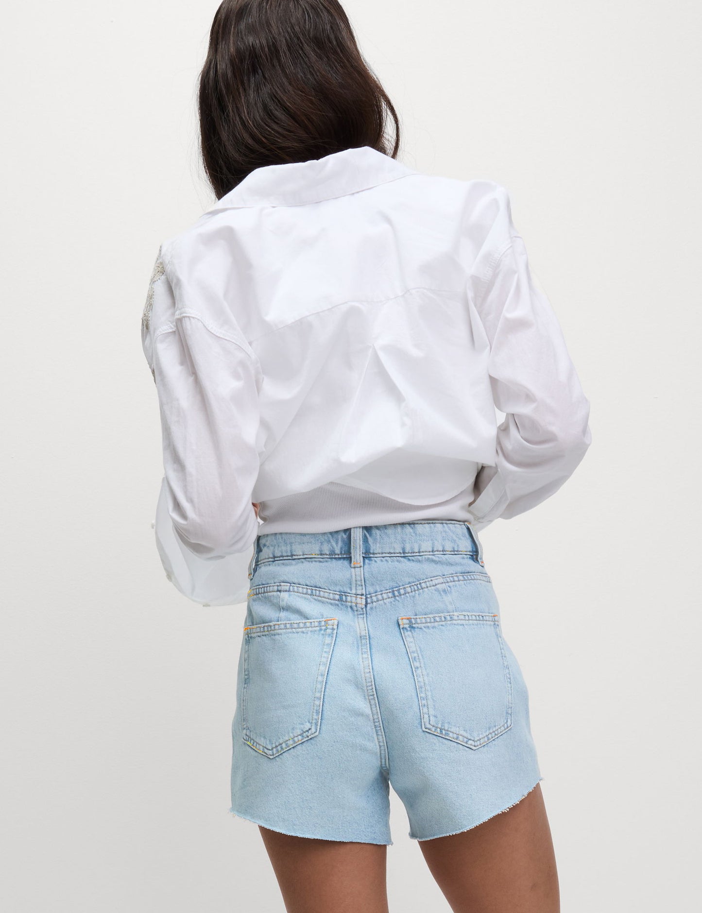 Mom Fit Yüksek Bel Denim Şort