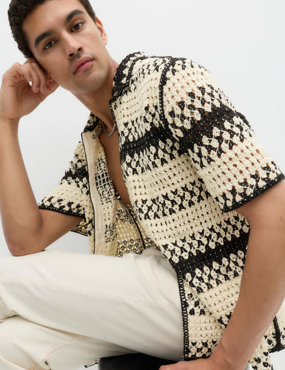 Relaxed Fit Triko Polo Yaka Üst