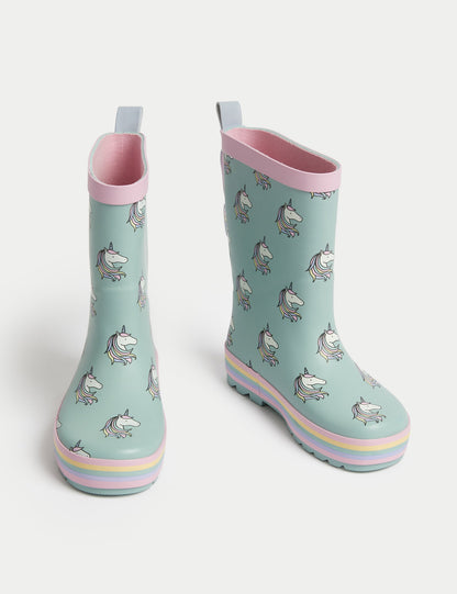 Unicorn Desenli Yağmur Çizmesi