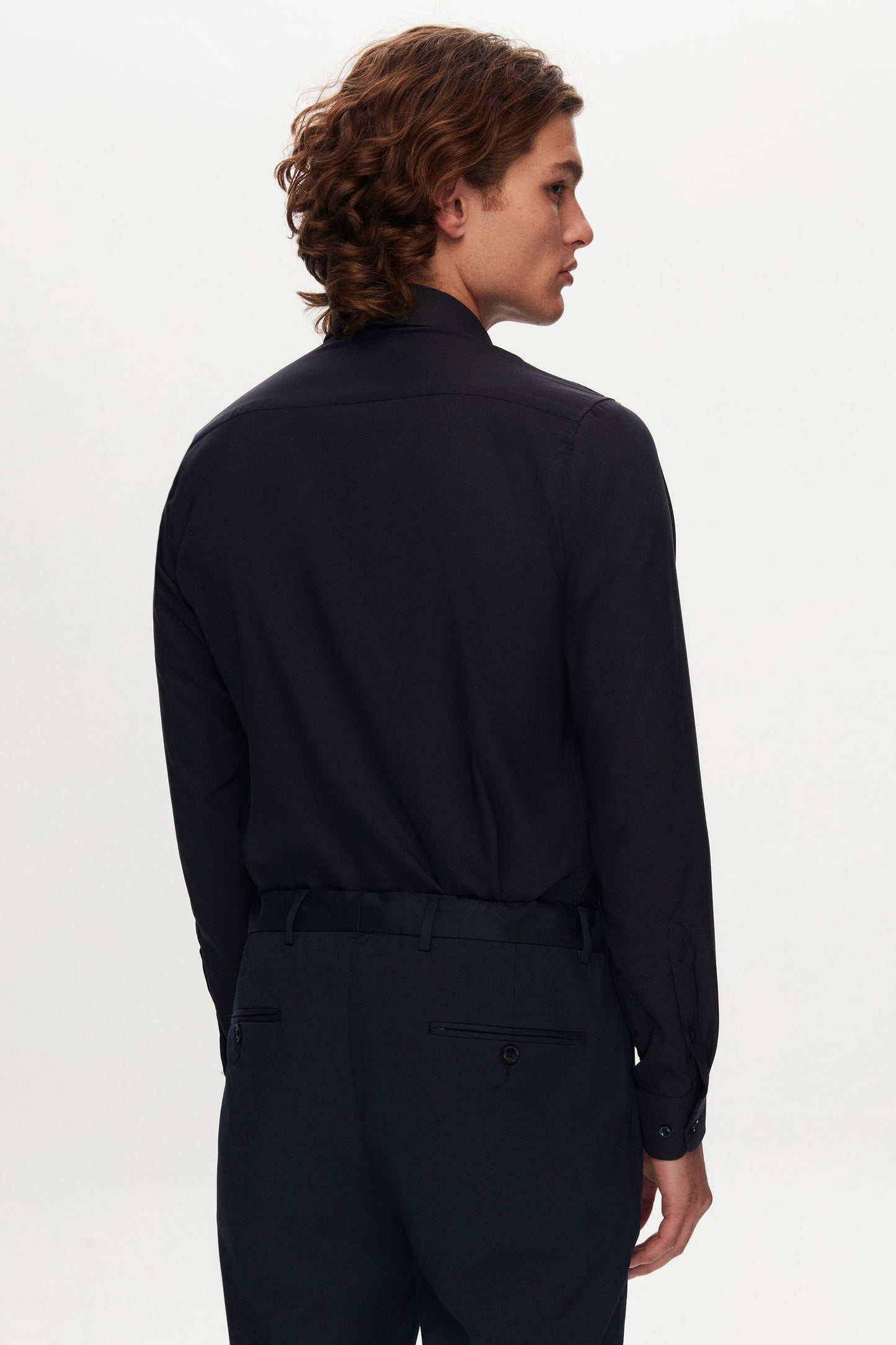 Tween Slim Fit Lacivert Düz Travel Gömlek