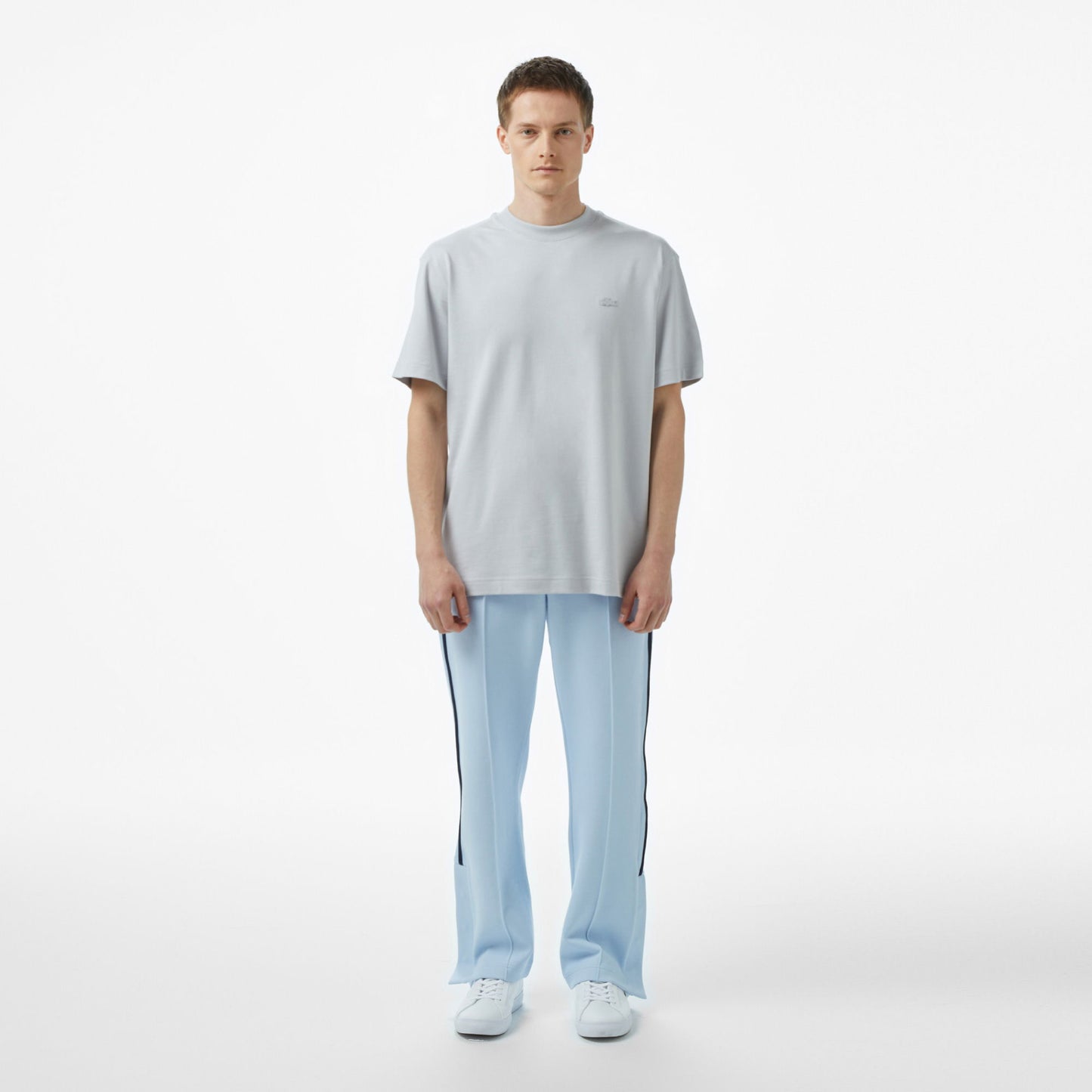 Lacoste Erkek Relaxed Fit Bisiklet Yaka Gri T-shirt