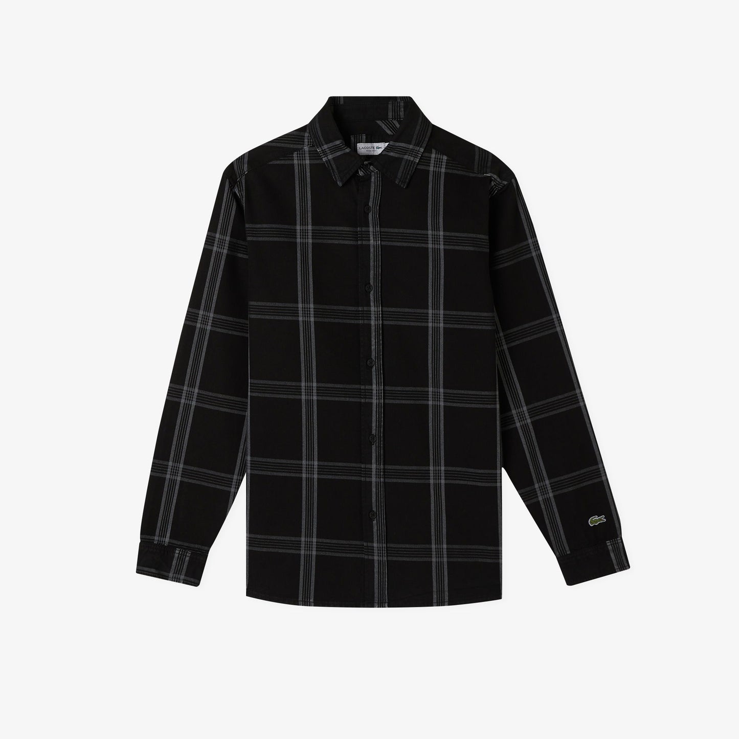 Erkek Regular Fit Kareli Siyah Gömlek