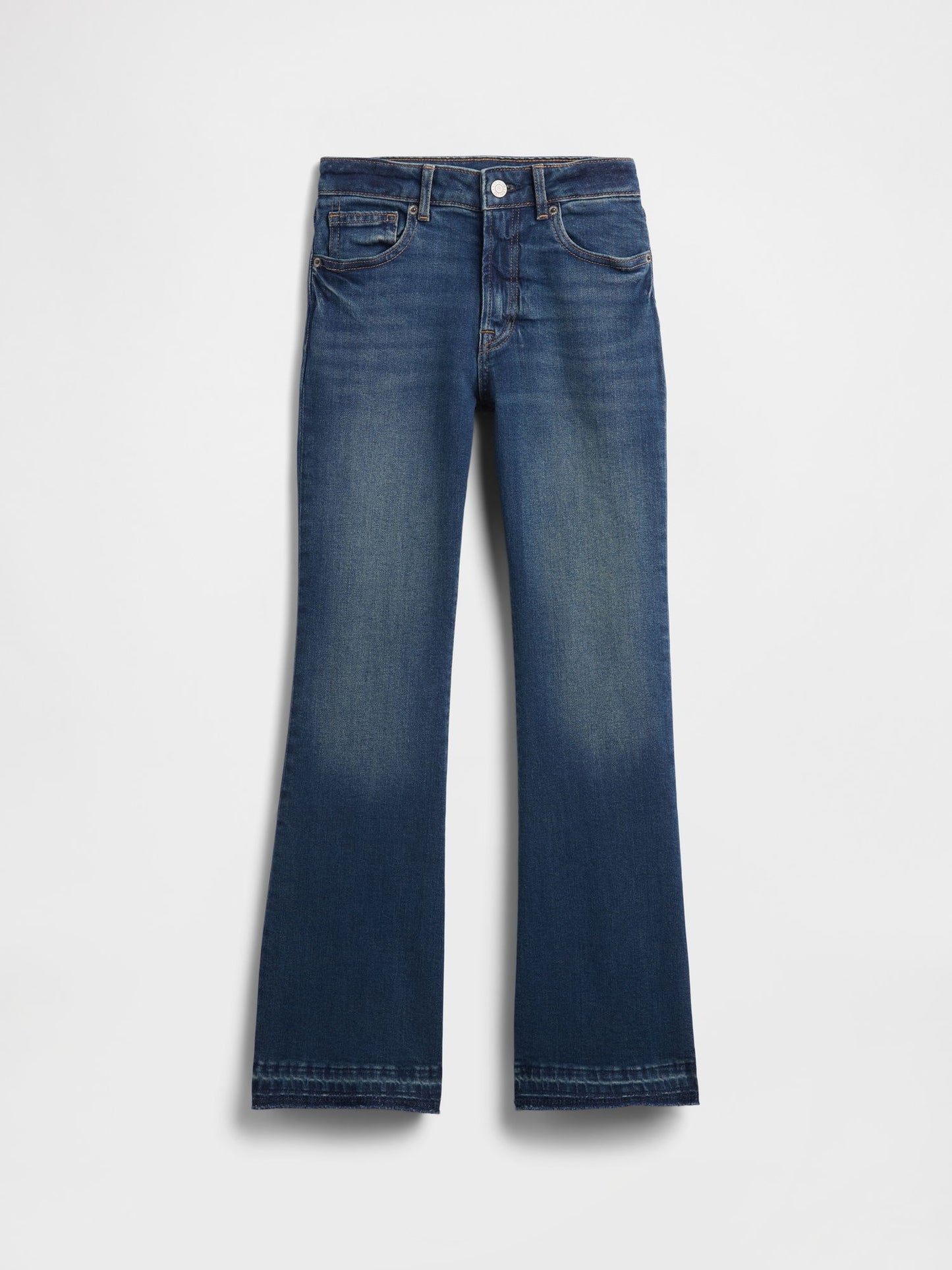 Koyu Mavi High Rise '70s Flare Jean Pantolon
