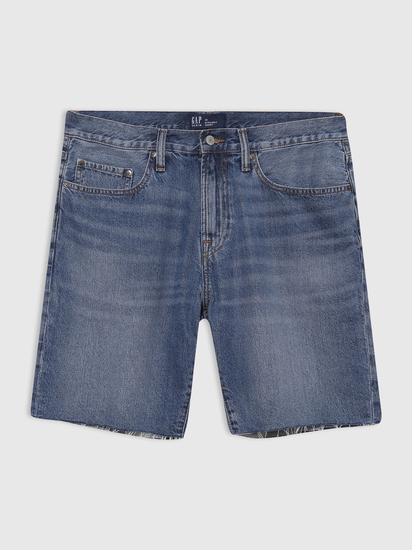 Mavi Straight Denim Şort