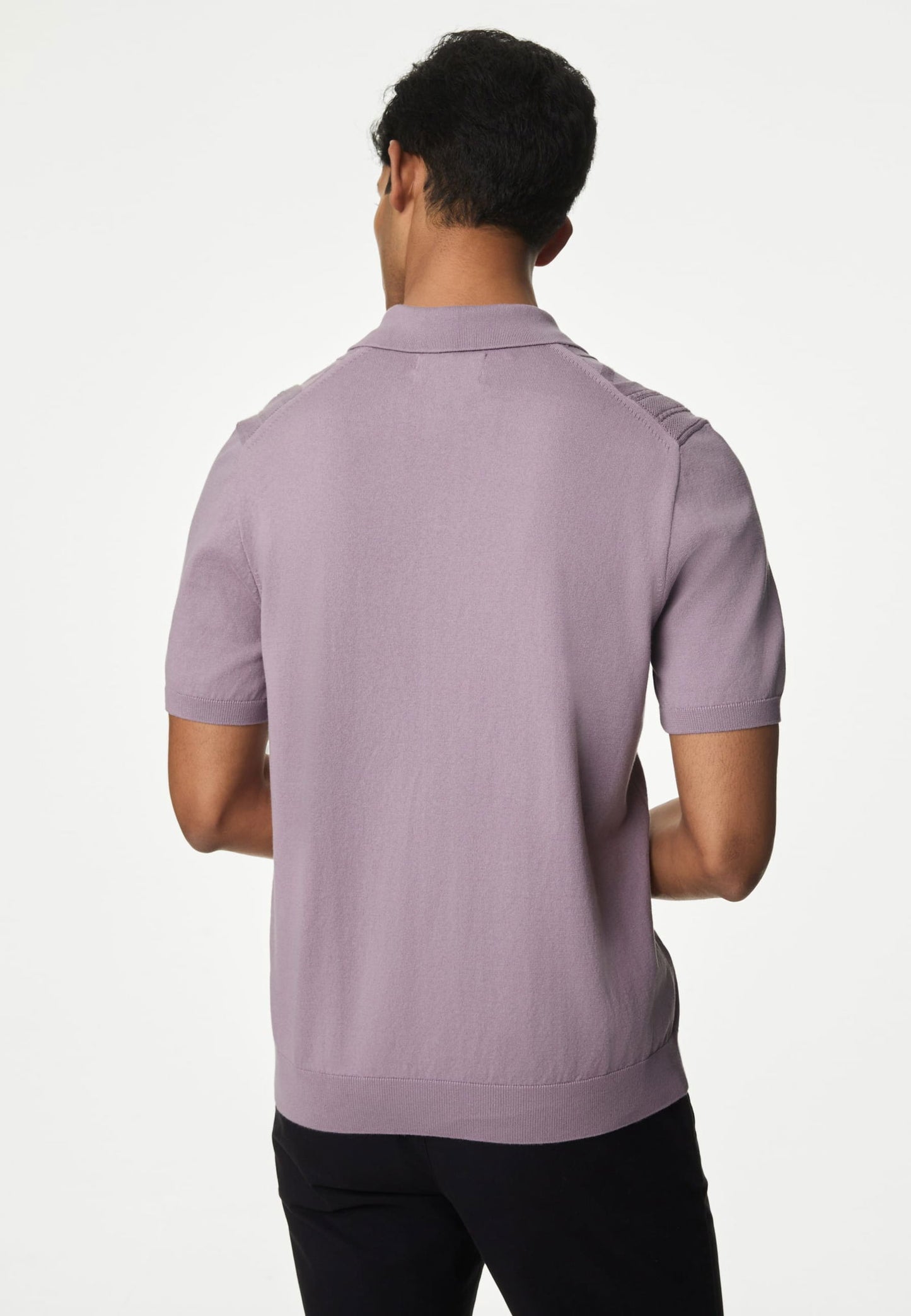Kısa Kollu Örme Polo Yaka T-shirt