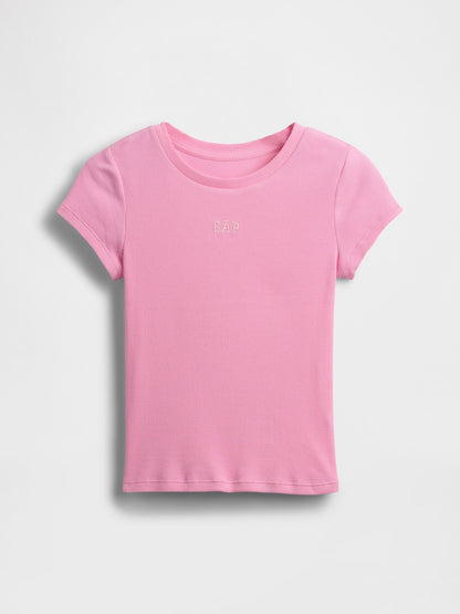 Pembe Arch Logo Rib T-shirt