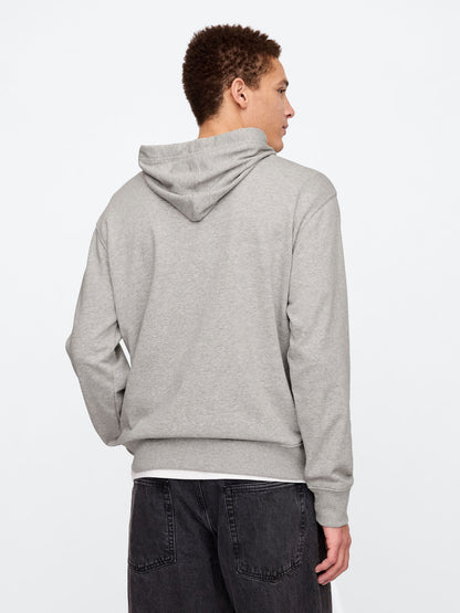 Gri Gap Logo Fransız Havlu Kumaş Sweatshirt