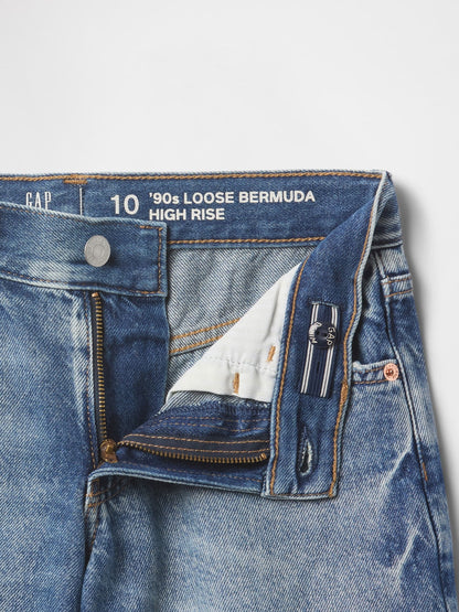 Mavi Low Rise Stride Denim Bermuda Şort