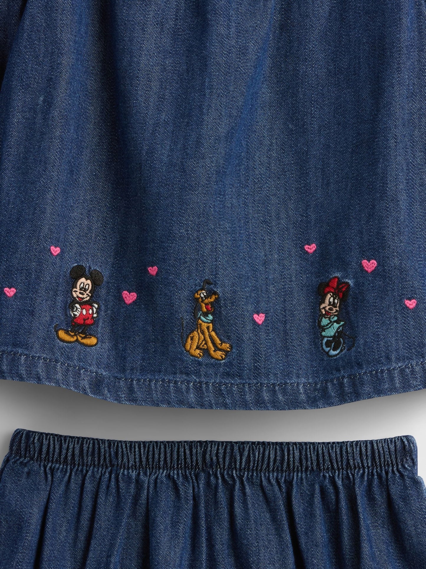 Koyu Mavi Gap × Disney Bebek Denim Outfit Set