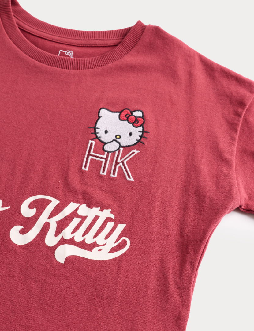Saf Pamuk Hello Kitty Pijama Takımı (3-16 Yaş)