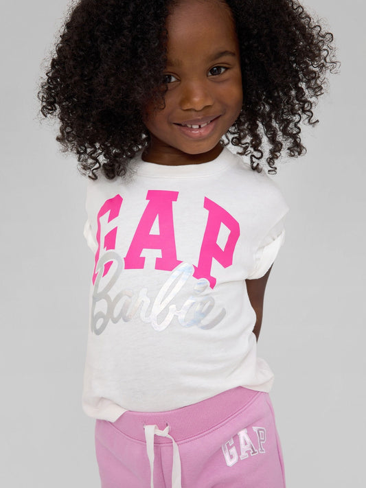 Kırık Beyaz Gap Barbie™ Logo T-Shirt