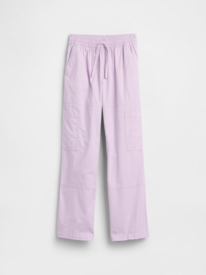 Lila Kids Pull-on Relaxed Denim Kargo Pantolon