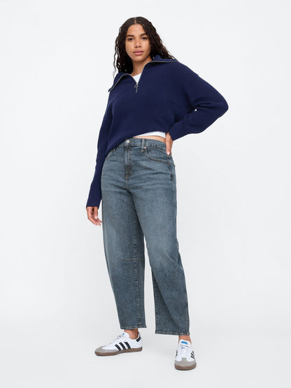Mavi High Rise Barrel Jean Pantolon