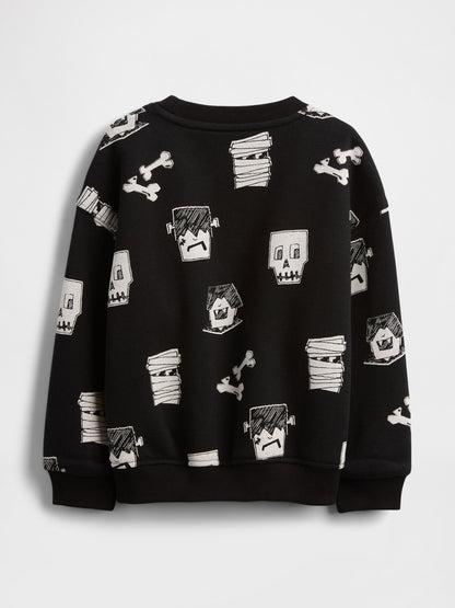 Siyah Vintagesoft Halloween Sweatshirt