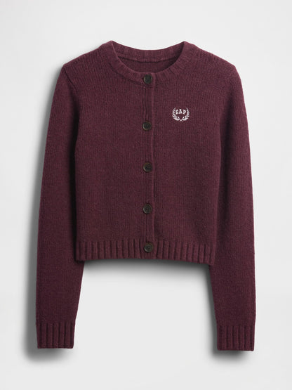 Bordo Cashsoft Gap Logo Hırka