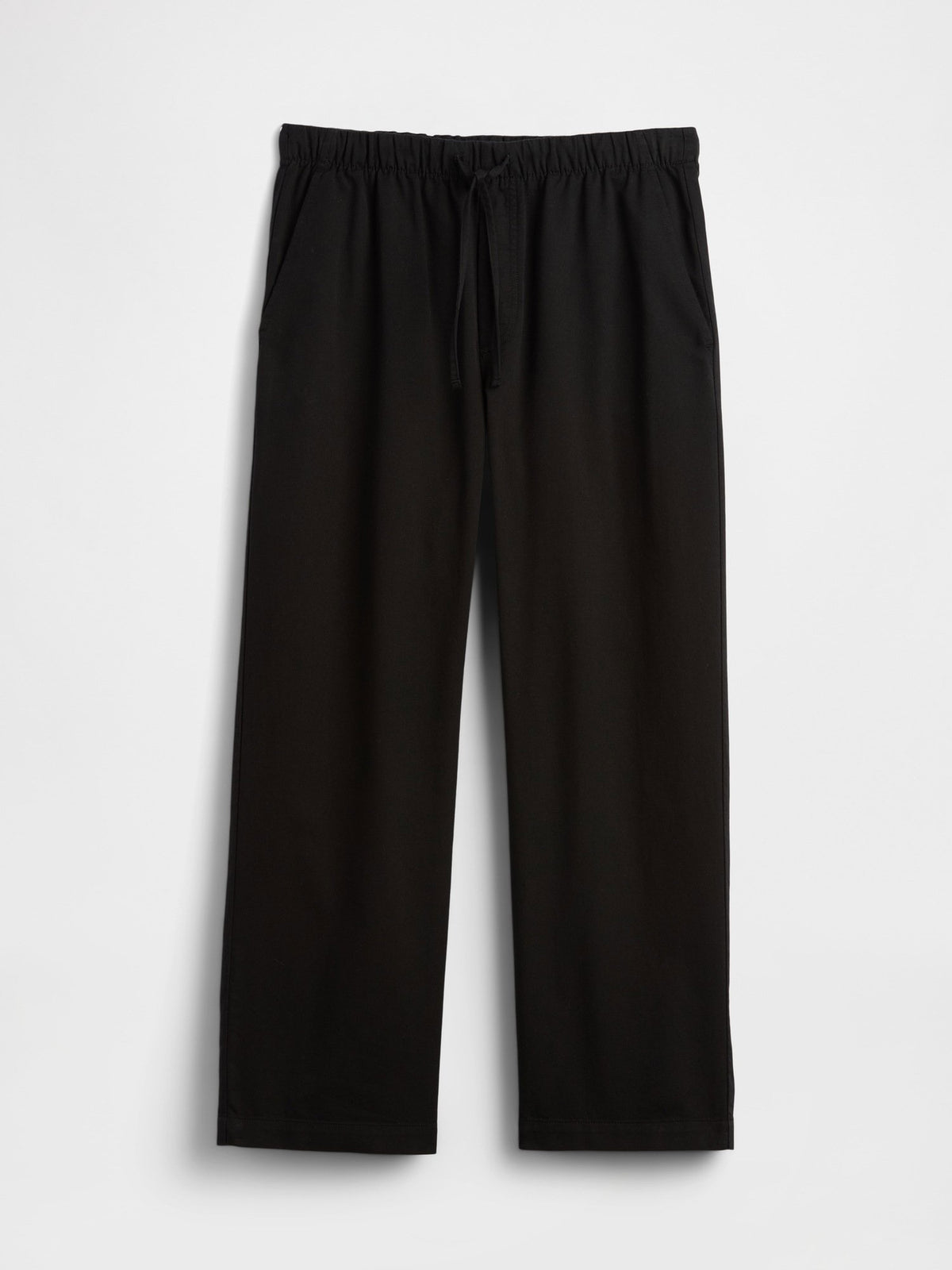 Siyah Mid Rise Easy Twill Pantolon