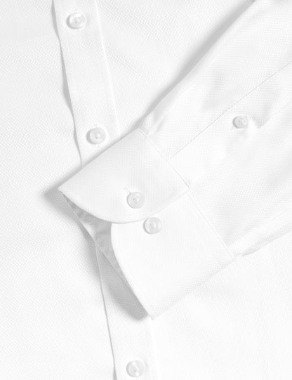 Tailored Fit Lüks Pamuklu Dokulu Gömlek