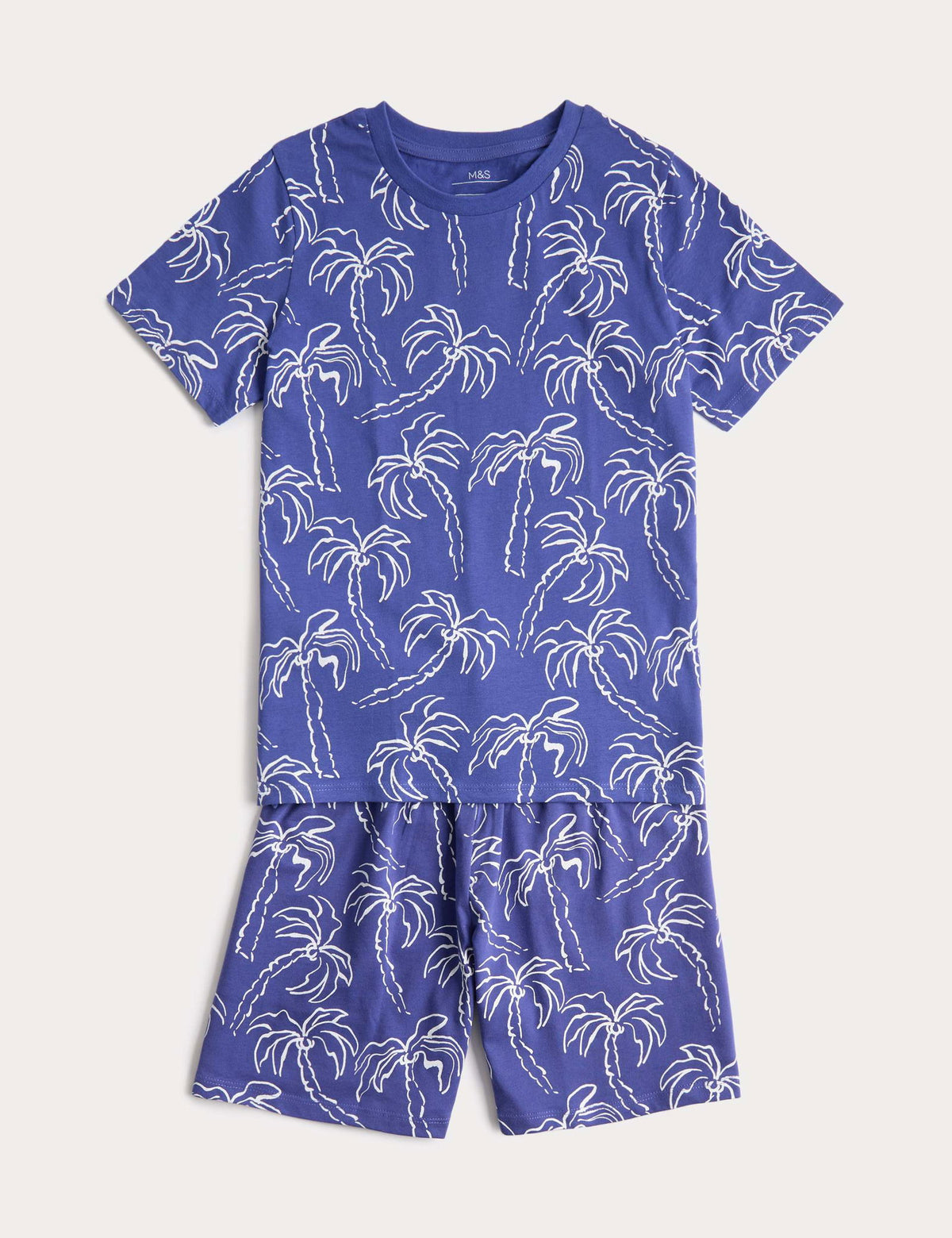 Palmiye Desenli Pijama Takımı