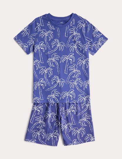 Palmiye Desenli Pijama Takımı