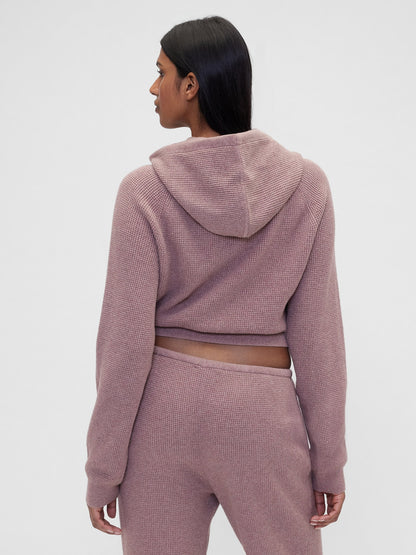 Koyu Pembe Gap × Summer Fridays Cashsoft Waffle Crop Sweatshirt