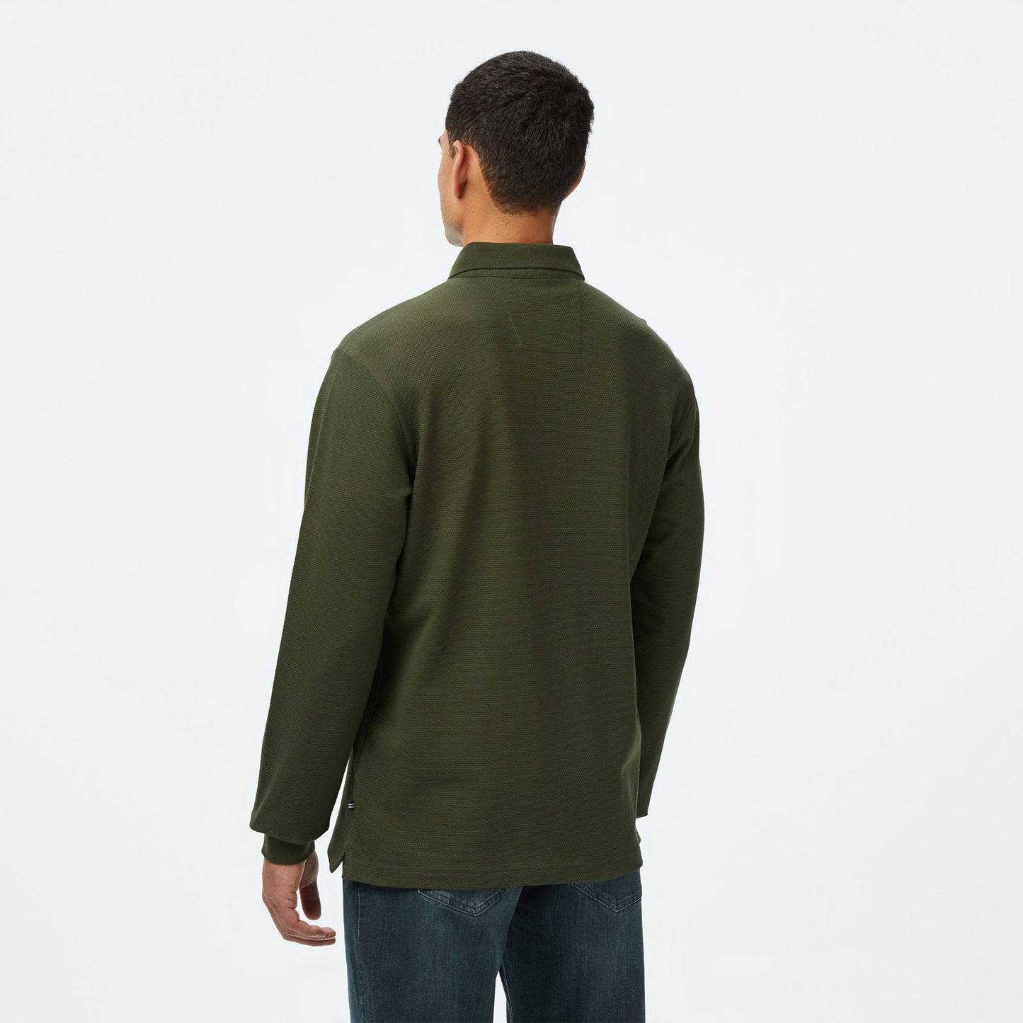 Nautica Erkek Yeşil Classic Fit Uzun Kollu Polo Yaka T-shirt