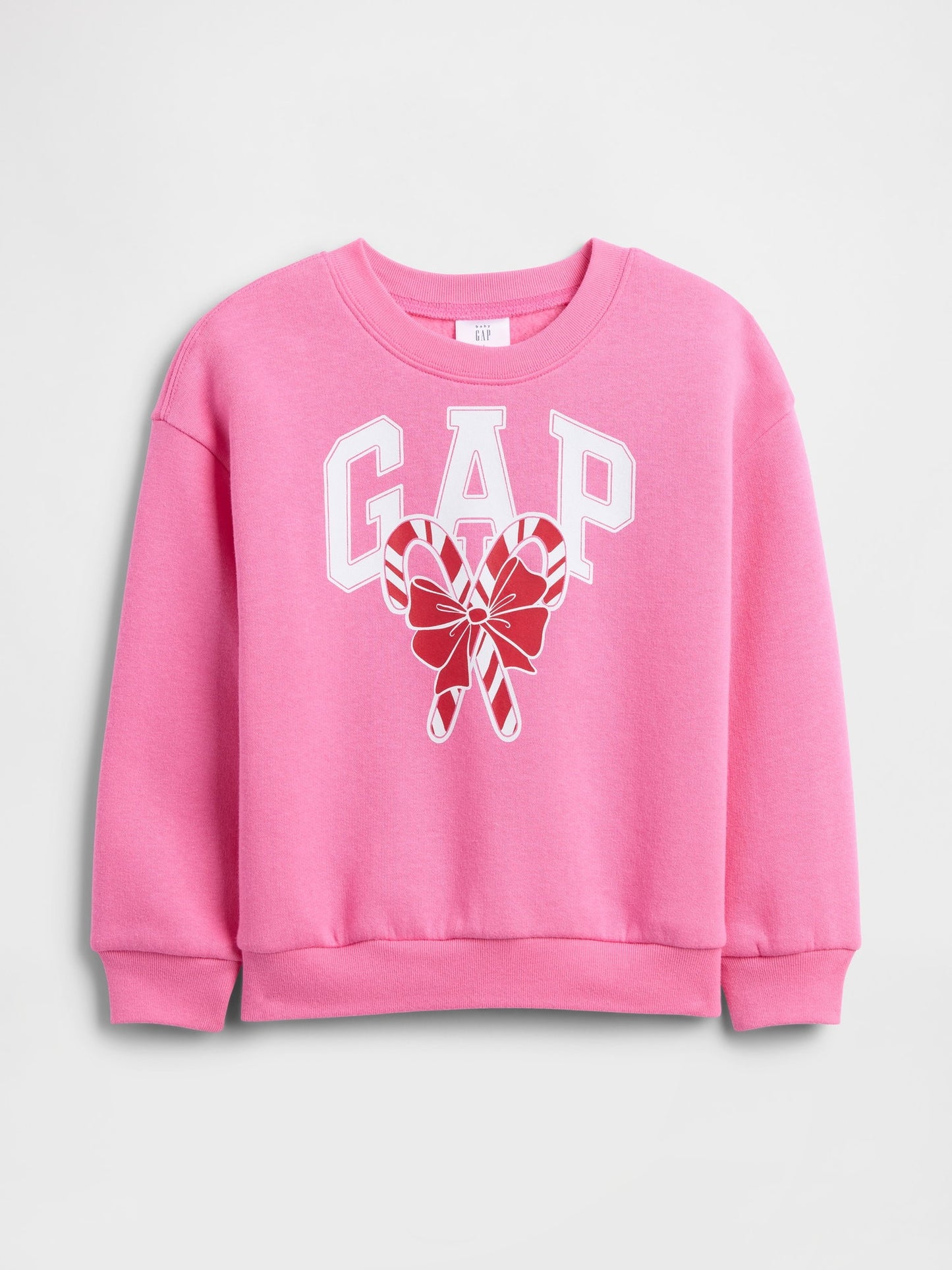 Pembe Grafik Baskılı Sweatshirt